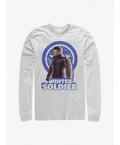 Unique Marvel The Falcon And The Winter Soldier Bucky Pose Long-Sleeve T-Shirt $13.16 T-Shirts