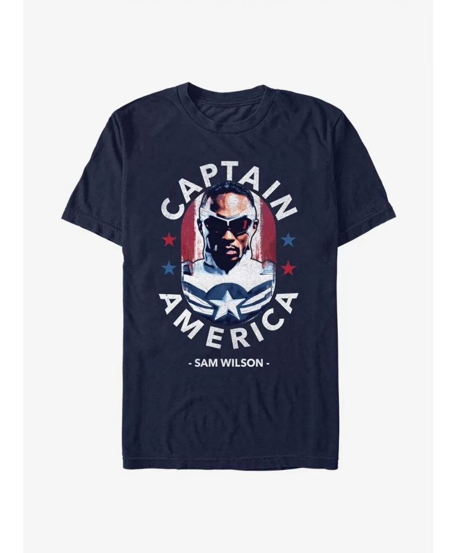 Limited-time Offer Marvel The Falcon And The Winter Soldier Captain America Sam Wilson T-Shirt $4.97 T-Shirts