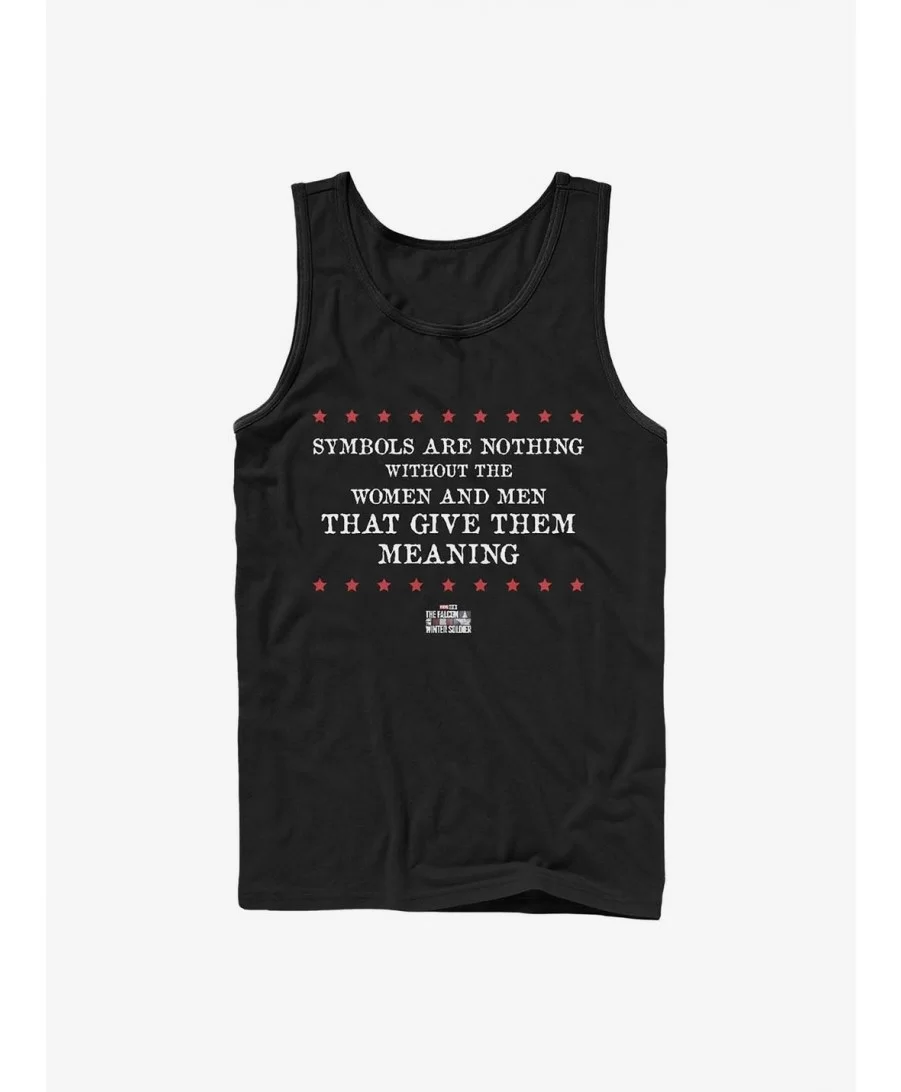 New Arrival Marvel The Falcon And The Winter Soldier Symbols Are Nothing Tank $7.97 Tanks