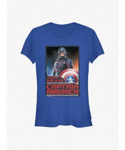 Value for Money Marvel The Falcon And The Winter Soldier Stand Tall Captain Girls T-Shirt $5.66 T-Shirts