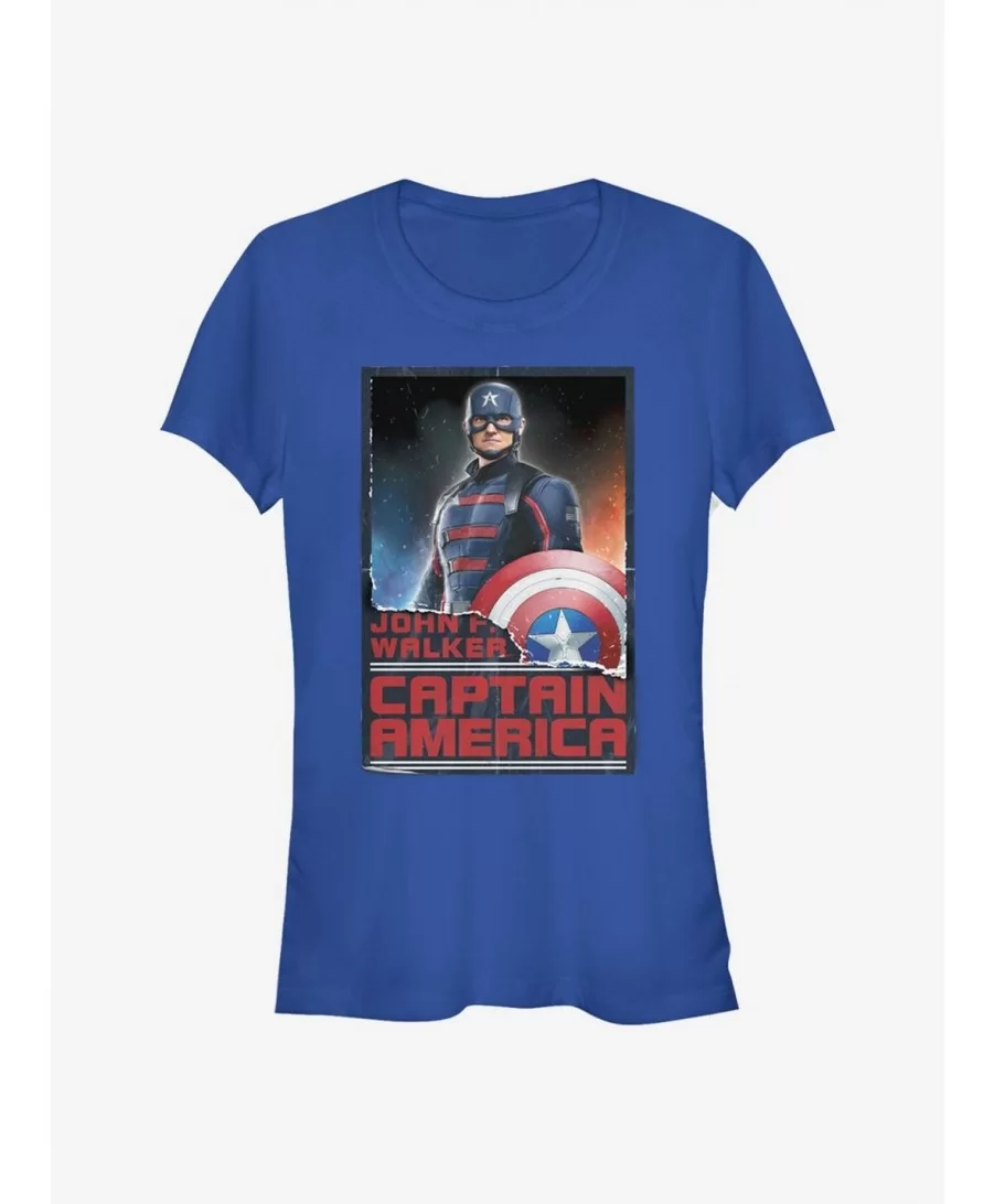 Value for Money Marvel The Falcon And The Winter Soldier Stand Tall Captain Girls T-Shirt $5.66 T-Shirts