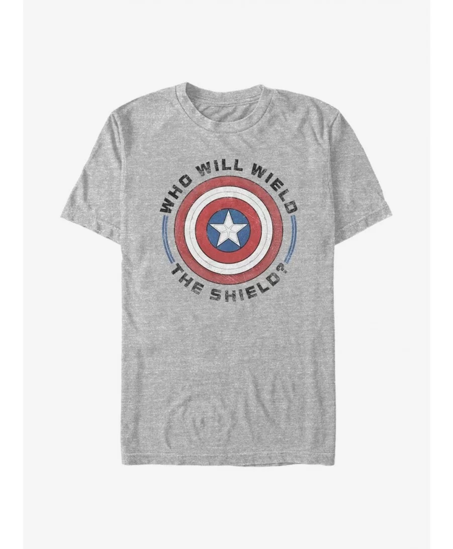 Cheap Sale Marvel The Falcon And The Winter Soldier Who Will Wield T-Shirt $7.61 T-Shirts