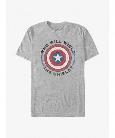 Cheap Sale Marvel The Falcon And The Winter Soldier Who Will Wield T-Shirt $7.61 T-Shirts