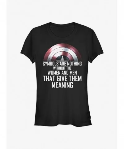 Big Sale Marvel The Falcon And The Winter Soldier Symbols Girls T-Shirt $5.50 T-Shirts