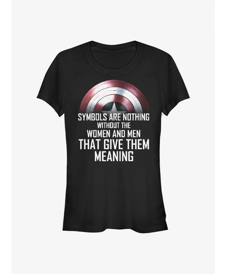 Big Sale Marvel The Falcon And The Winter Soldier Symbols Girls T-Shirt $5.50 T-Shirts