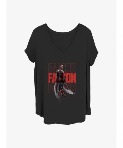 Limited-time Offer Marvel The Falcon and the Winter Soldier Falcon Girls T-Shirt Plus Size $8.55 T-Shirts