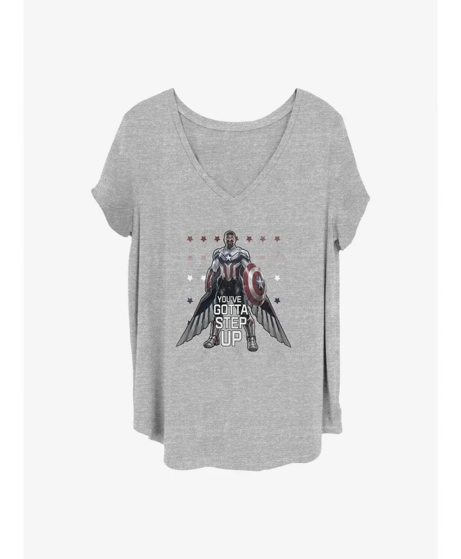 Best Deal Marvel The Falcon and the Winter Soldier Step Up Girls T-Shirt Plus Size $7.86 T-Shirts