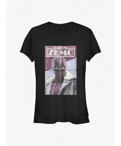 Flash Deal Marvel The Falcon And The Winter Soldier Baron Zemo Poster Girls T-Shirt $5.34 T-Shirts