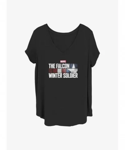 Special Marvel The Falcon and the Winter Soldier Logo Girls T-Shirt Plus Size $10.40 T-Shirts