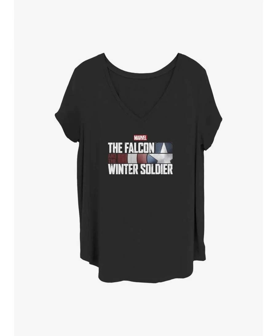 Special Marvel The Falcon and the Winter Soldier Logo Girls T-Shirt Plus Size $10.40 T-Shirts