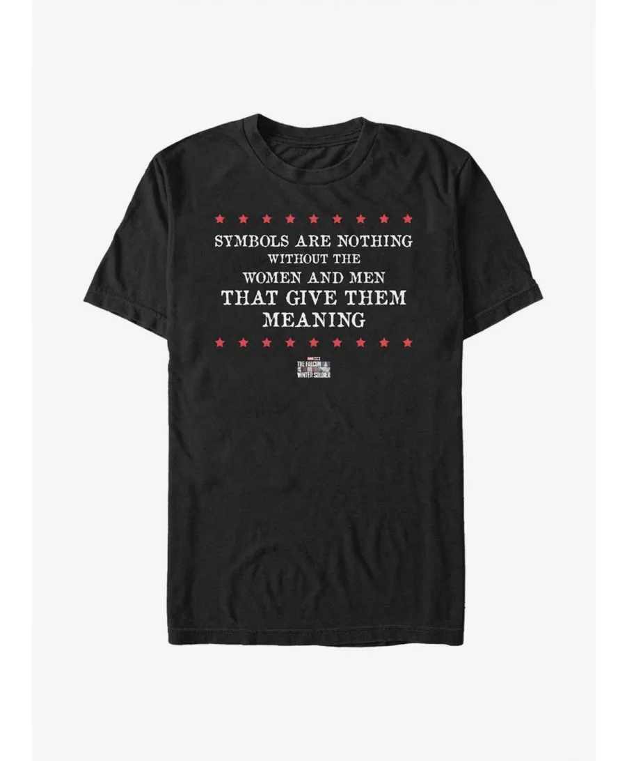 Pre-sale Discount Marvel The Falcon And The Winter Soldier Symbols Are Nothing T-Shirt $5.75 T-Shirts