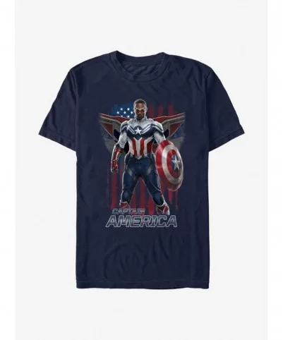 Pre-sale Marvel The Falcon And The Winter Soldier Sam Wilson Captain America Falcon Pose T-Shirt $5.12 T-Shirts