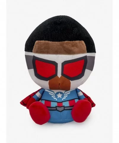 Value Item Marvel Falcon Kawaii Full Body Sitting Pose Plush Squeaker Dog Toy $12.43 Toys