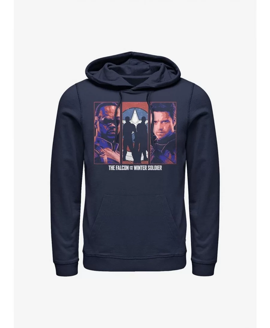 Special Marvel The Falcon And The Winter Soldier Falcon Winter Soldier Group Hoodie $17.96 Hoodies