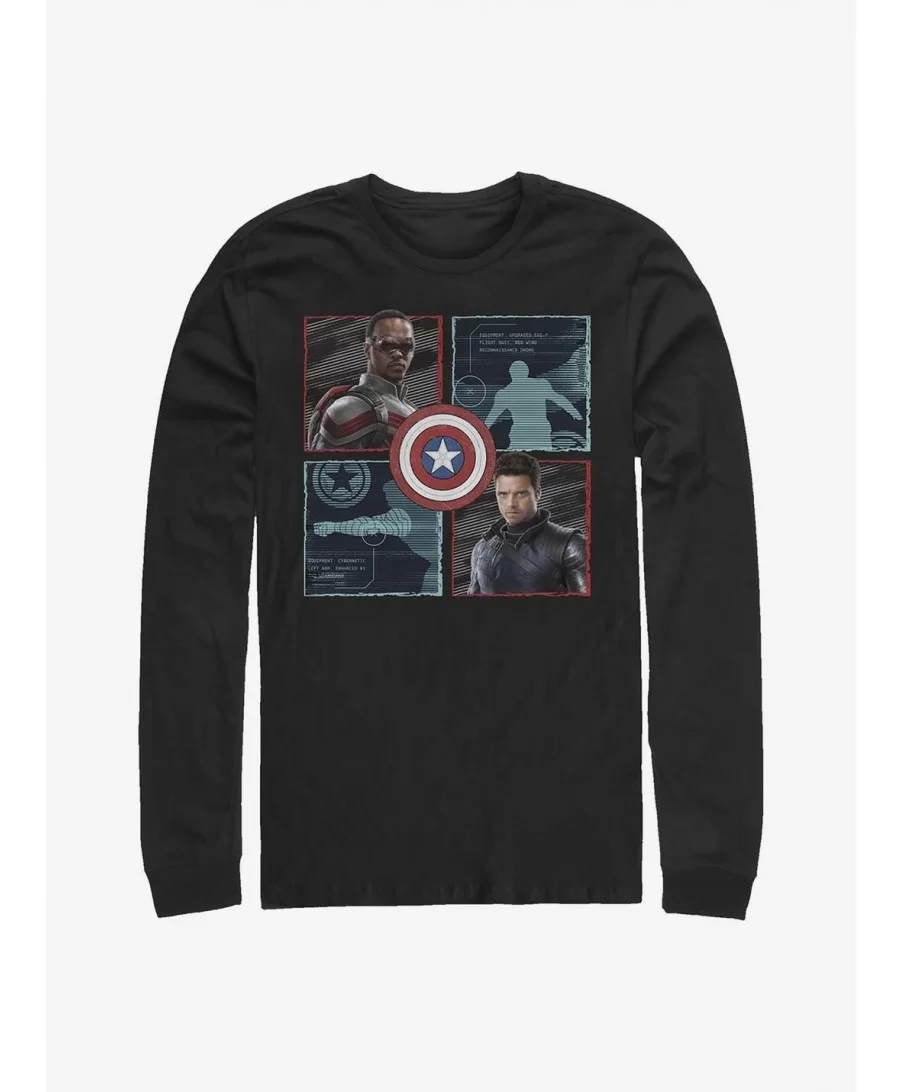 Crazy Deals Marvel The Falcon And The Winter Soldier Hero Box Up Long-Sleeve T-Shirt $13.16 T-Shirts