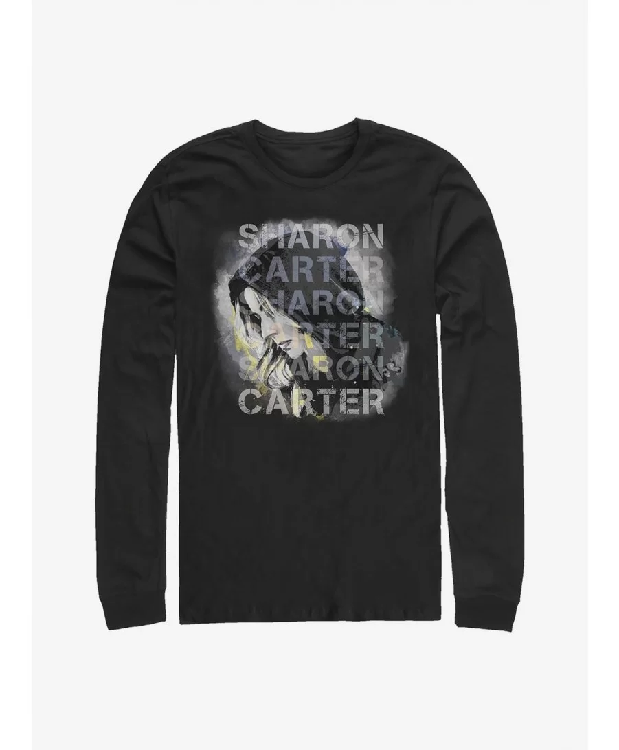 Best Deal Marvel The Falcon And The Winter Soldier Carter Overlay Long-Sleeve T-Shirt $9.21 T-Shirts