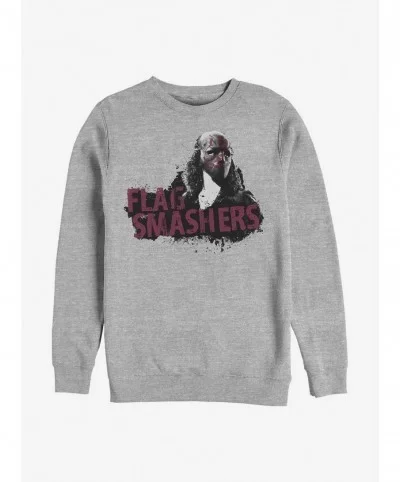 Premium Marvel The Falcon And The Winter Soldier Flag Smashers Crew Sweatshirt $10.92 Sweatshirts