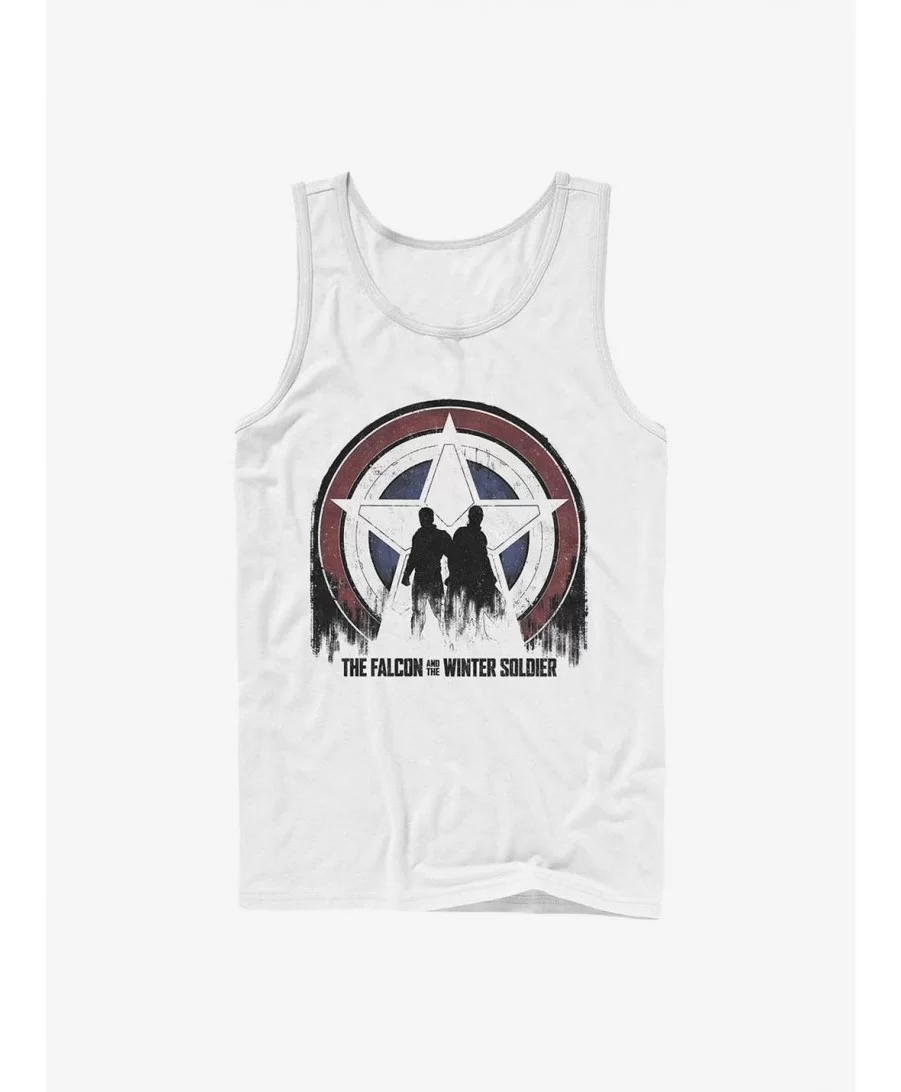 Bestselling Marvel The Falcon And The Winter Soldier Silhouette Shield Tank $9.76 Tanks