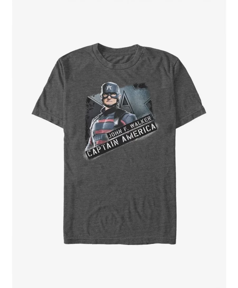 Limited-time Offer Marvel The Falcon And The Winter Soldier Captain America T-Shirt $4.97 T-Shirts