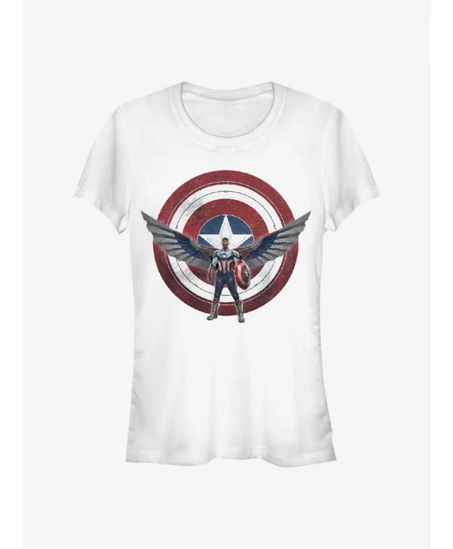 Discount Marvel The Falcon And The Winter Soldier Sam Wilson Is Captain America Girls T-Shirt $4.85 T-Shirts