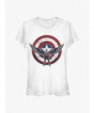 Discount Marvel The Falcon And The Winter Soldier Sam Wilson Is Captain America Girls T-Shirt $4.85 T-Shirts