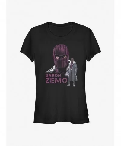 Value Item Marvel The Falcon And The Winter Soldier Masked Baron Zemo Girls T-Shirt $4.85 T-Shirts