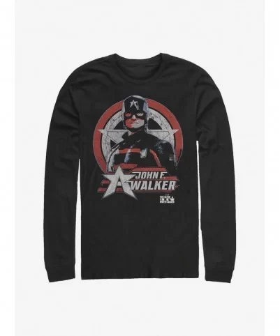 Value for Money Marvel The Falcon And The Winter Soldier Walker Captain America Walker Shield Long-Sleeve T-Shirt $10.53 T-Sh...