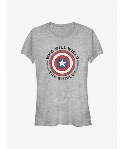 Hot Selling Marvel The Falcon And The Winter Soldier Who Will Wield Girls T-Shirt $6.15 T-Shirts