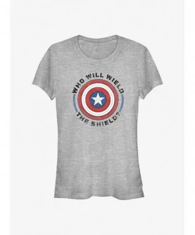 Hot Selling Marvel The Falcon And The Winter Soldier Who Will Wield Girls T-Shirt $6.15 T-Shirts