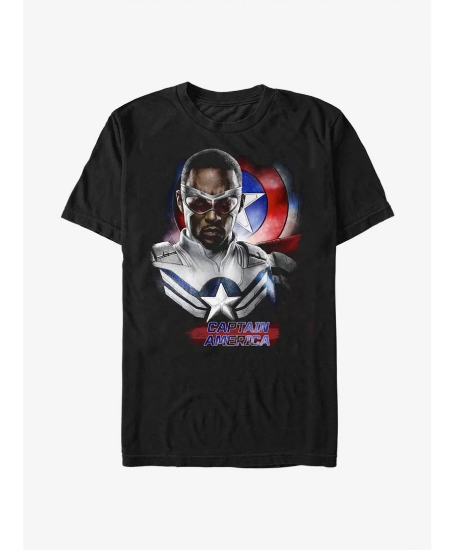 Value for Money Marvel The Falcon And The Winter Soldier Captain America Sam Wilson Pose T-Shirt $7.45 T-Shirts