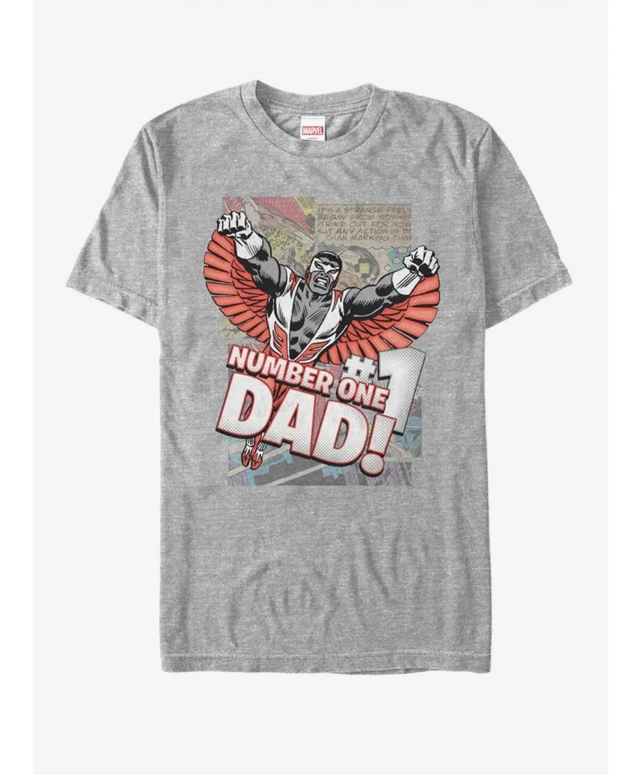 Exclusive Marvel Falcon Number One Dad T-Shirt $7.61 T-Shirts