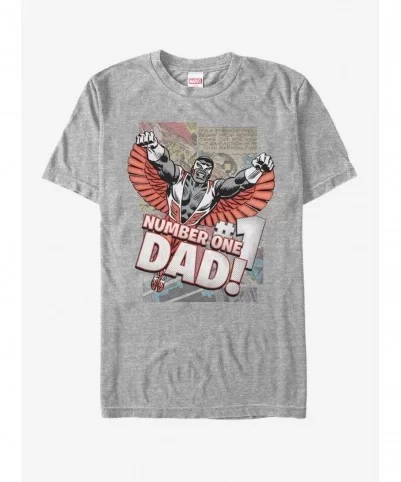 Exclusive Marvel Falcon Number One Dad T-Shirt $7.61 T-Shirts