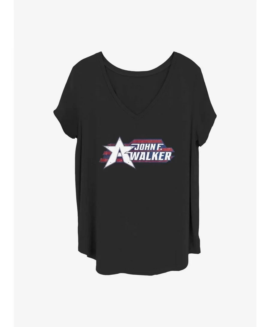 Trendy Marvel The Falcon and the Winter Soldier Walker Logo Girls T-Shirt Plus Size $8.09 T-Shirts