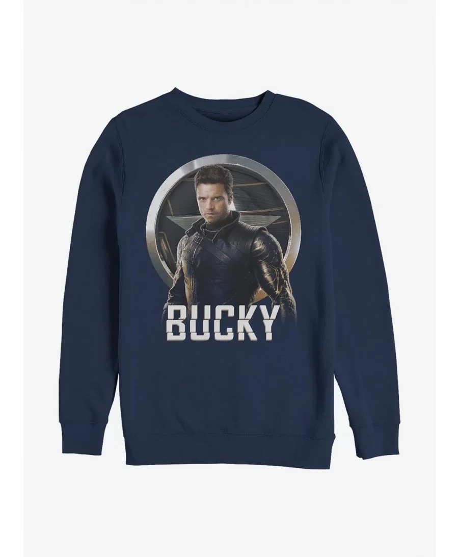 Bestselling Marvel The Falcon And The Winter Soldier Soldiers Arm Bucky Crew Sweatshirt $10.04 Sweatshirts