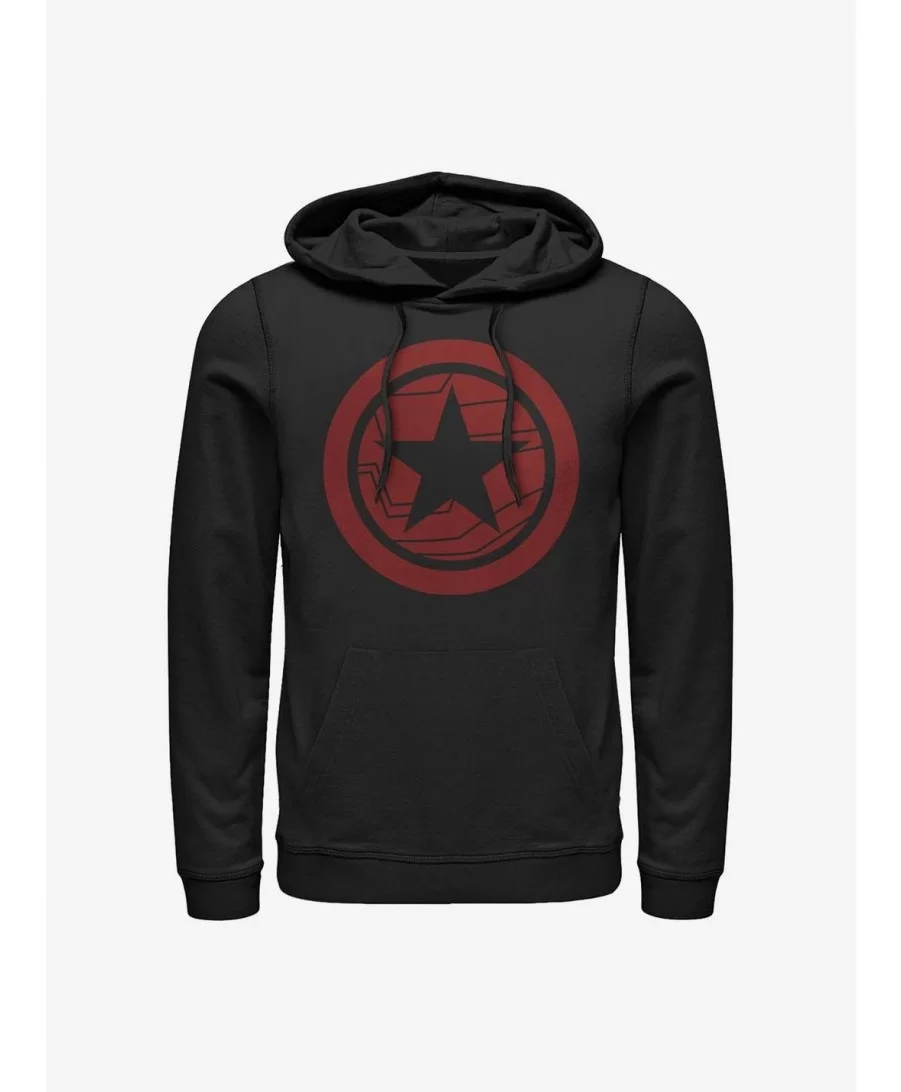 Big Sale Marvel The Falcon And The Winter Soldier Red Shield Hoodie $16.88 Hoodies