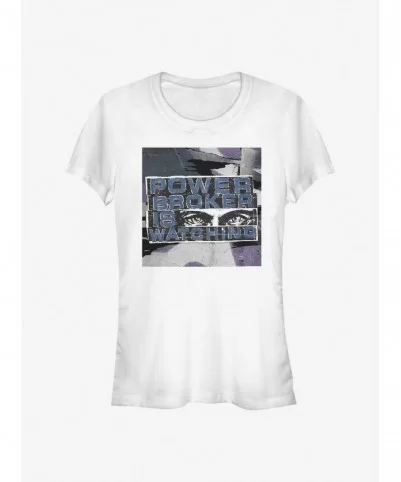 Flash Sale Marvel The Falcon And The Winter Soldier Power Broker Girls T-Shirt $6.47 T-Shirts