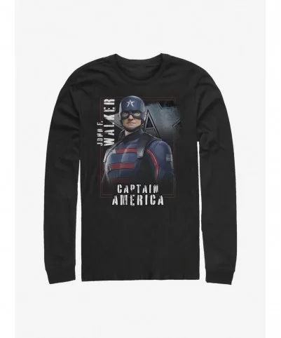 Pre-sale Marvel The Falcon And The Winter Soldier Captain America John F. Walker Long-Sleeve T-Shirt $11.84 T-Shirts