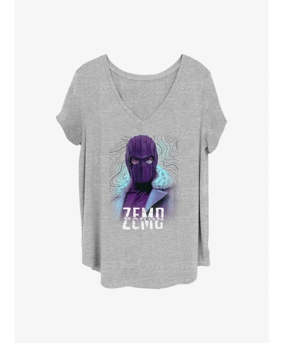 Hot Selling Marvel The Falcon and the Winter Soldier Zemo Purple Girls T-Shirt Plus Size $9.02 T-Shirts