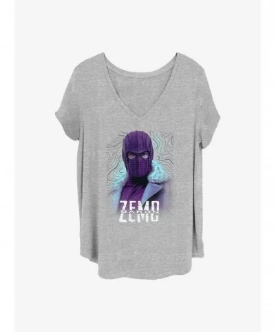 Hot Selling Marvel The Falcon and the Winter Soldier Zemo Purple Girls T-Shirt Plus Size $9.02 T-Shirts