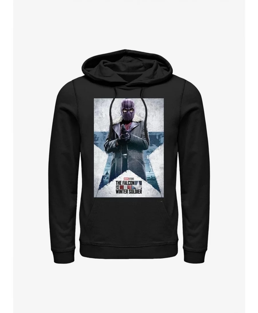 Flash Deal Marvel The Falcon And The Winter Soldier Zemo Poster Hoodie $17.24 Hoodies