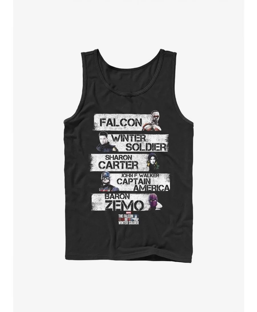 Sale Item Marvel The Falcon And The Winter Soldier Character Stack Tank $9.16 Tanks