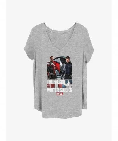 Unique Marvel The Falcon and the Winter Soldier Power Pose Girls T-Shirt Plus Size $7.86 T-Shirts