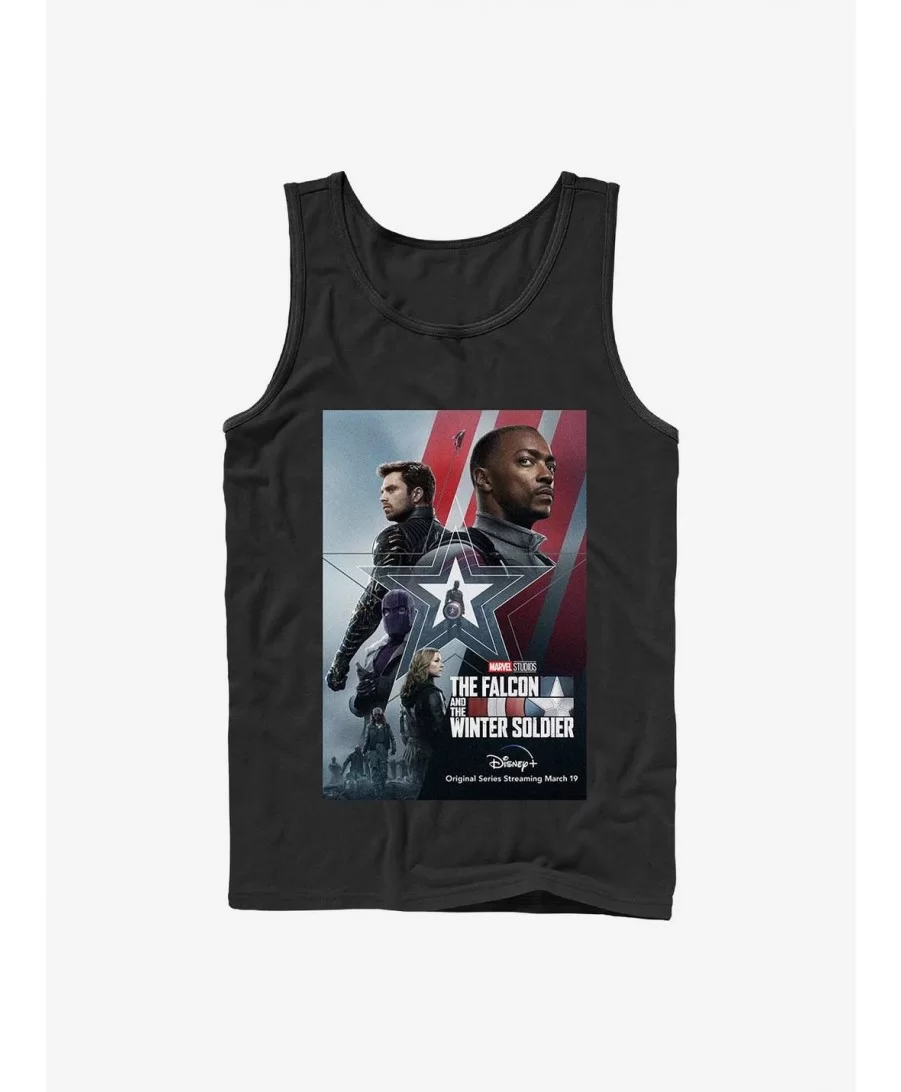 Flash Deal Marvel The Falcon And The Winter Soldier Poster Tank $9.56 Tanks