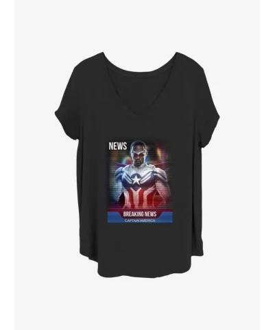 Best Deal Marvel The Falcon and the Winter Soldier Falcon's News Girls T-Shirt Plus Size $8.32 T-Shirts