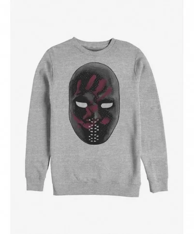 Hot Selling Marvel The Falcon And The Winter Soldier Large Mask Crew Sweatshirt $14.17 Sweatshirts