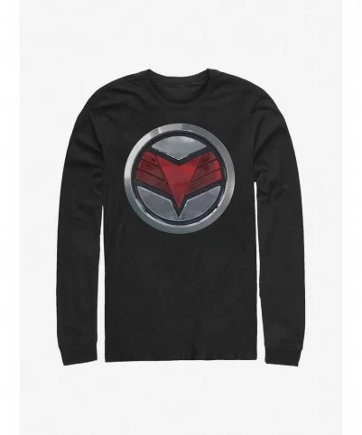 Limited-time Offer Marvel The Falcon And The Winter Soldier Falcon Logo Long-Sleeve T-Shirt $11.05 T-Shirts