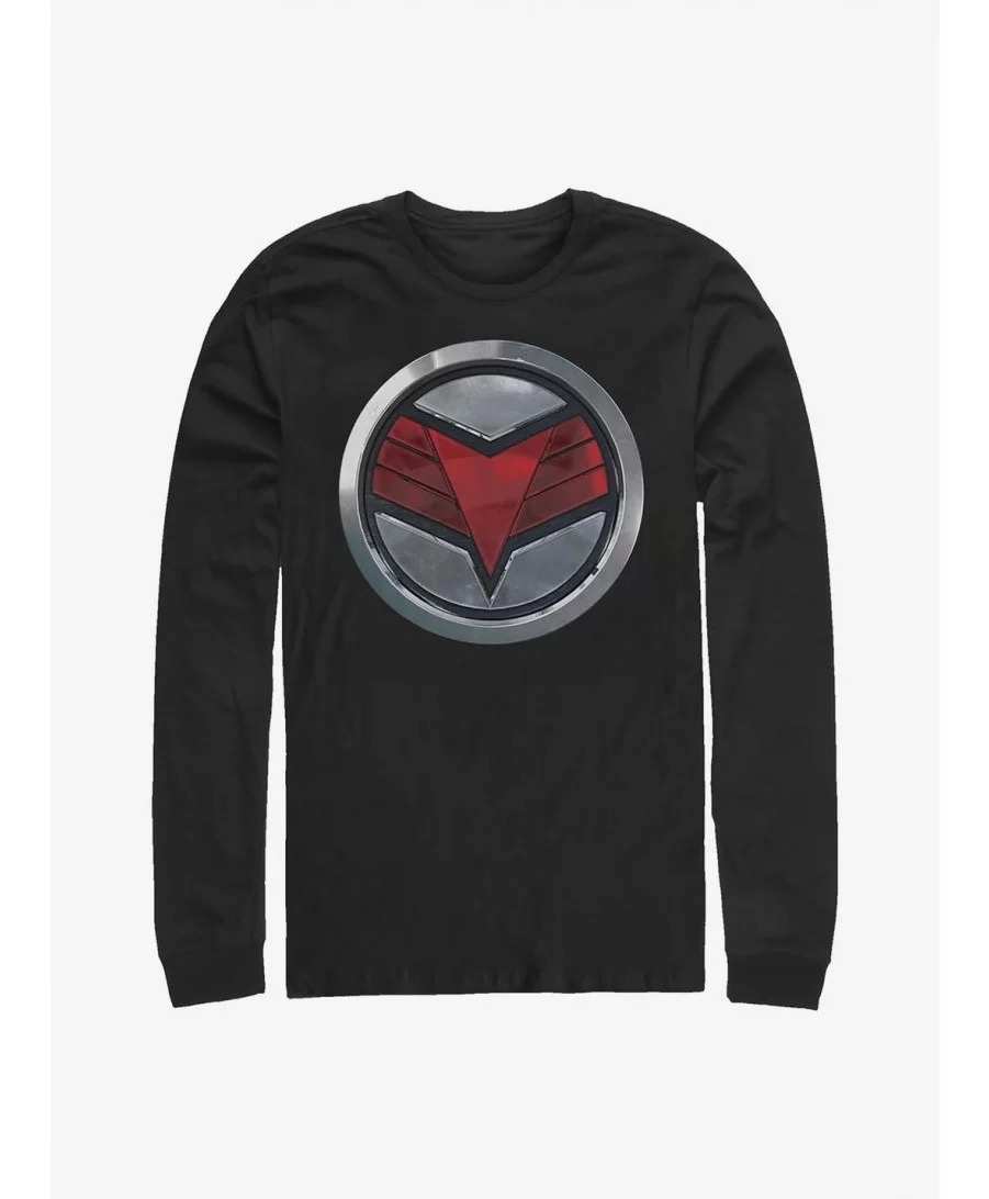 Limited-time Offer Marvel The Falcon And The Winter Soldier Falcon Logo Long-Sleeve T-Shirt $11.05 T-Shirts