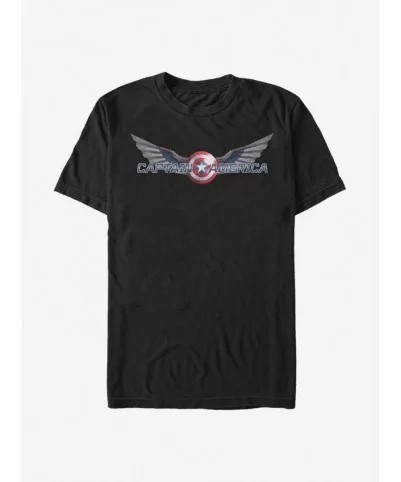 Pre-sale Discount Marvel The Falcon And The Winter Soldier Captain America Falcon Logo T-Shirt $6.99 T-Shirts