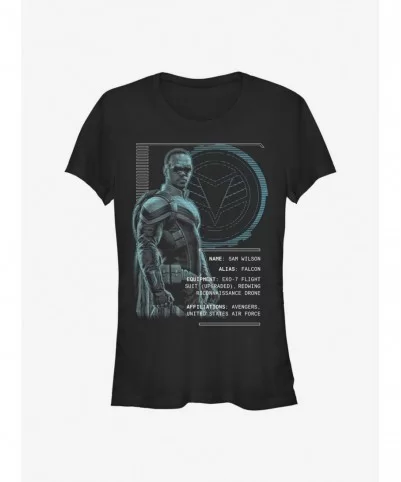 Exclusive Price Marvel The Falcon And The Winter Soldier Alias: Falcon Girls T-Shirt $5.82 T-Shirts