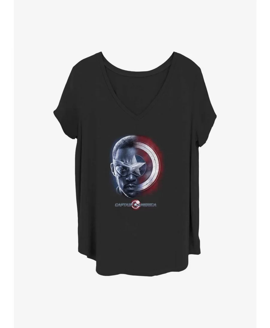 Special Marvel The Falcon and the Winter Soldier Sam And The Shield Girls T-Shirt Plus Size $7.40 T-Shirts